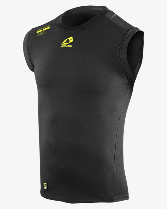 TUG Sleeveless Underlayer Shirt with Air Mesh black EVS undergear with yellow logo on Tampa Home & Garden Store