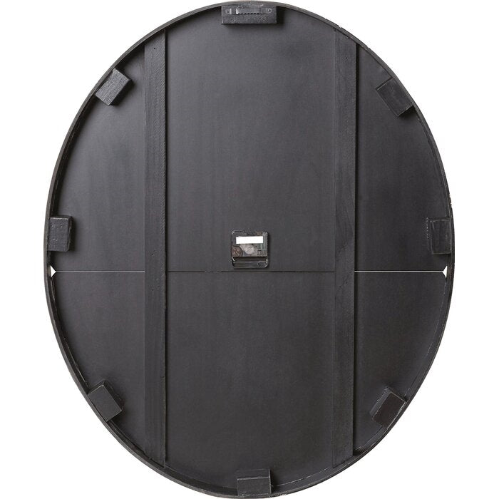 Reloj de pared de madera extragrande, turquesa, desgastado, estilo París
