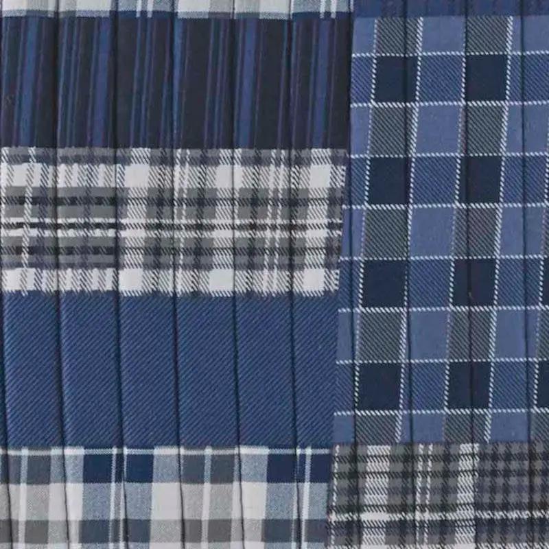 Twin Size 100-Percent Cotton Reversible 2 Piece Blue Patchwork Quilt Set - Tampa Home & Garden Store