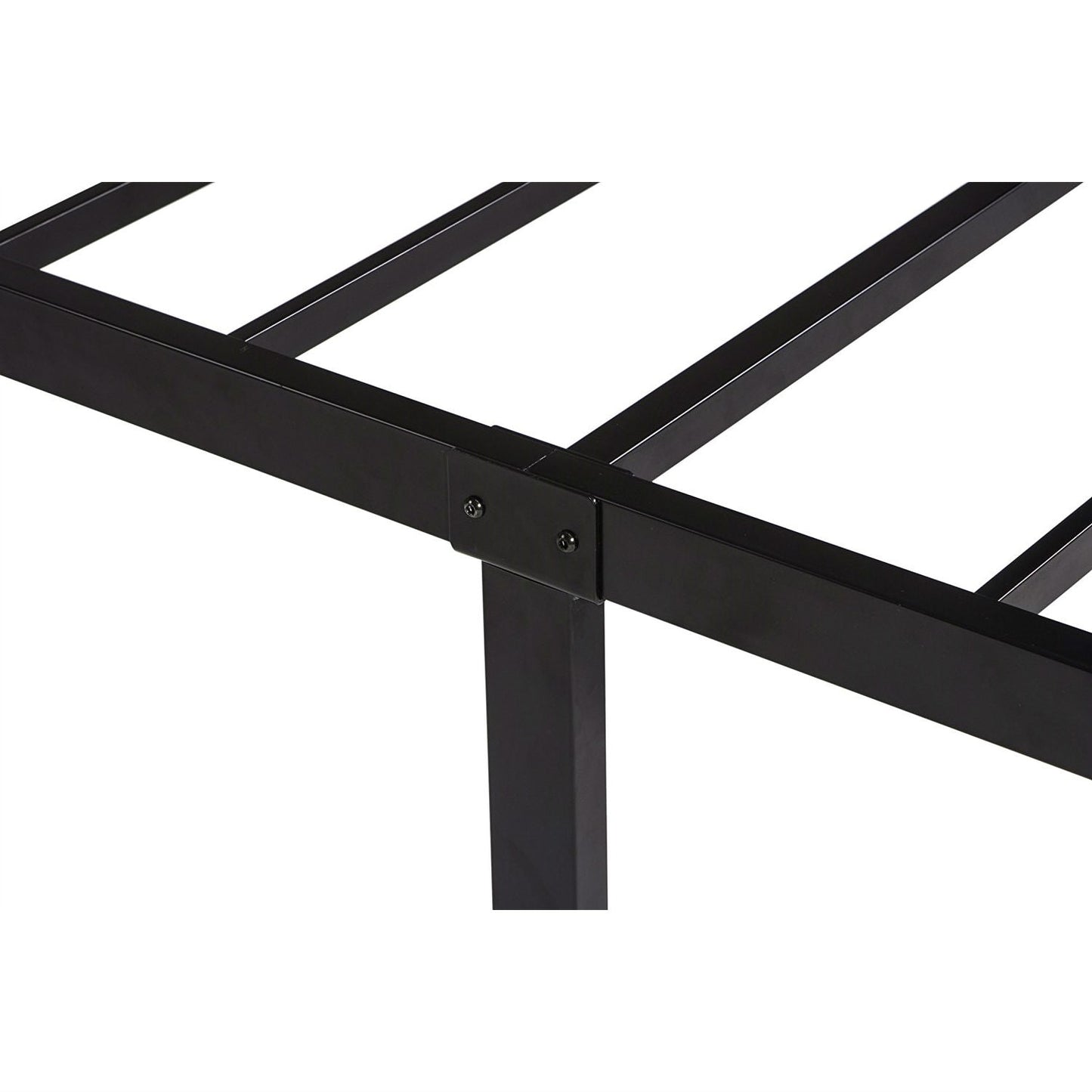 Base de cama con plataforma de metal negro Twin XL para estudio - No necesita somier