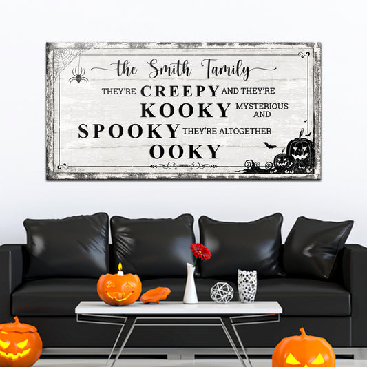 Personalized Family Halloween Sign