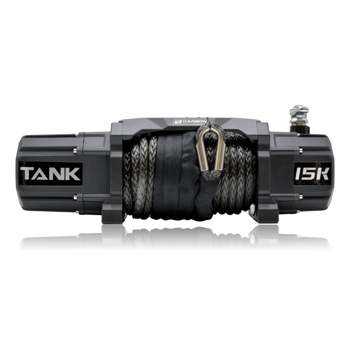 Carbon Tank 20000lb 24V winch with braided rope and silver hook by Carbon Offroad USA on Tampa Home & Garden Store