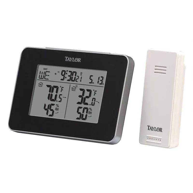 Taylor Wireless Indoor/Outdoor Thermometer with black display unit and white sensor on Tampa Home & Garden Store