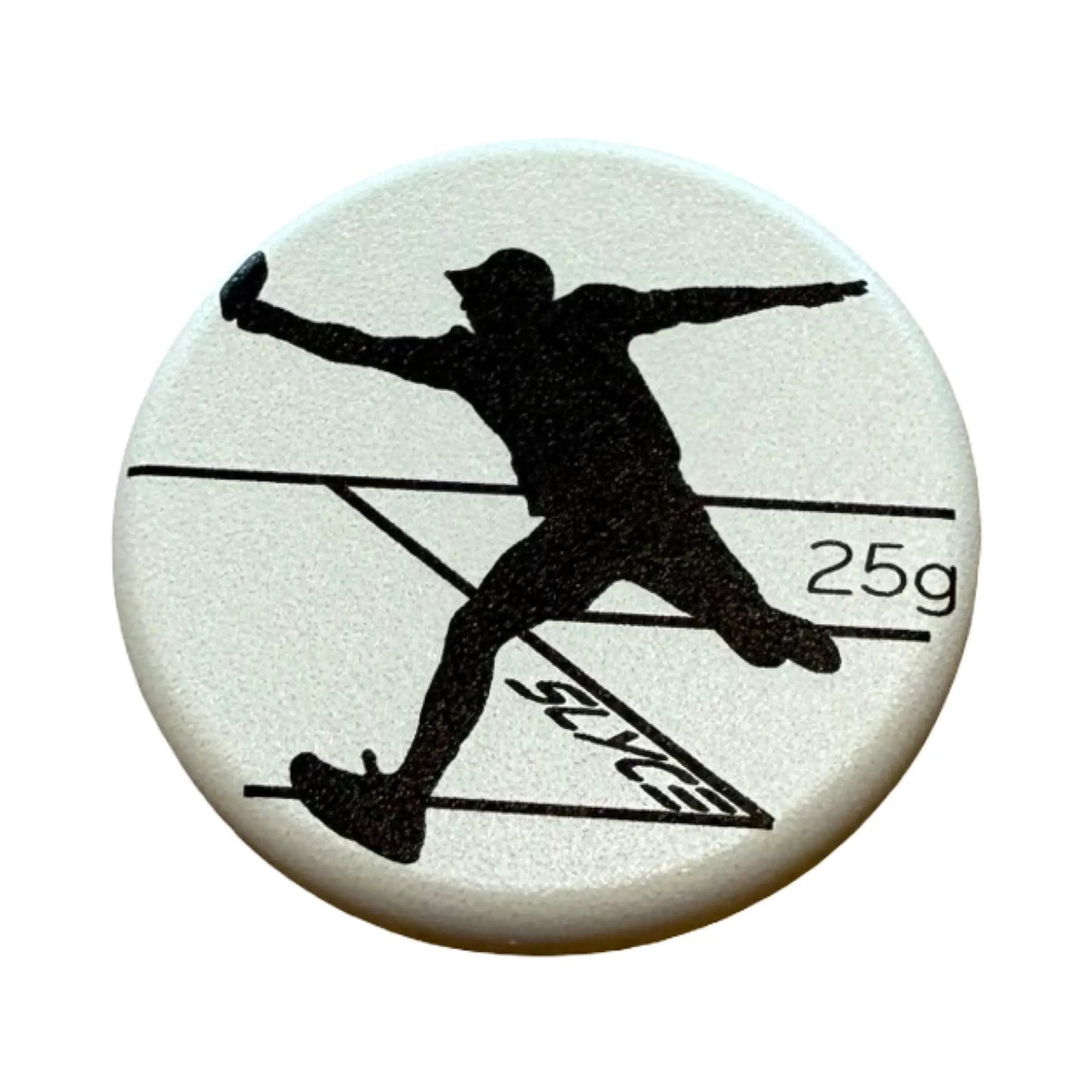 SpeedCoins paddle handle weight 25g round disc with black silhouette branding by Slyce Sport on Tampa Home & Garden Store