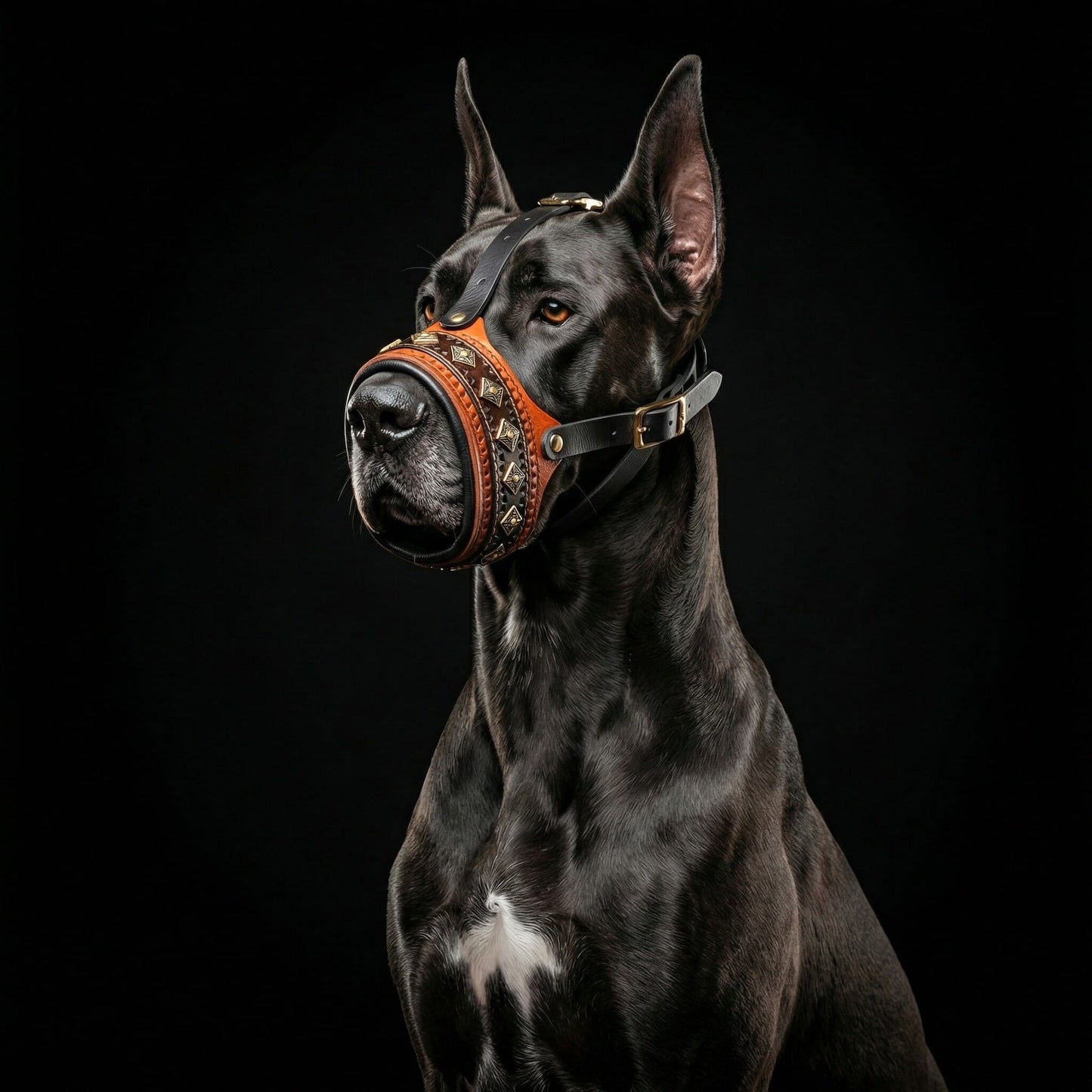 The "Balteus" leather muzzle BROWN - Tampa Home & Garden Store