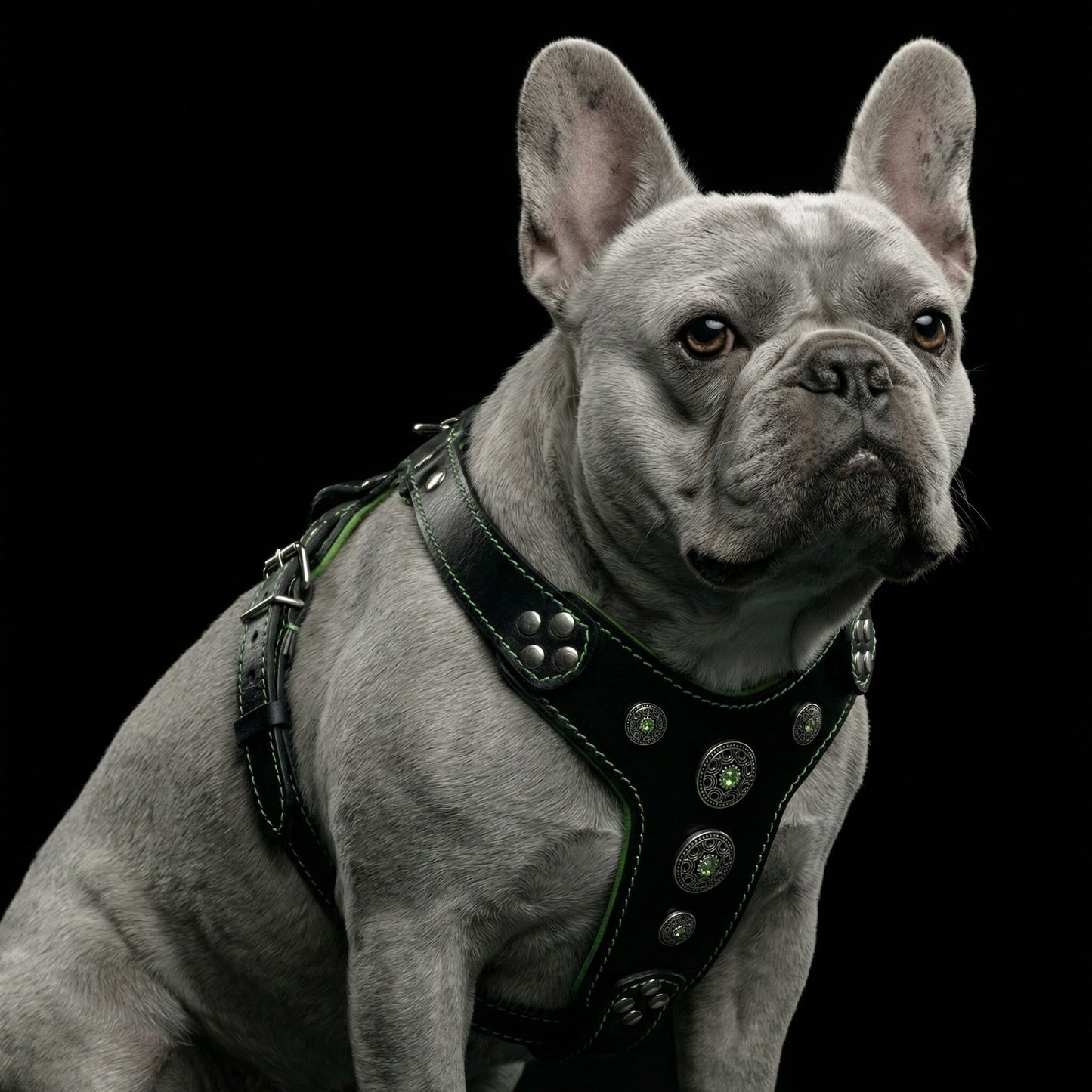 The ''Bijou'' harness Black & Green Small to Medium Size - Tampa Home & Garden Store