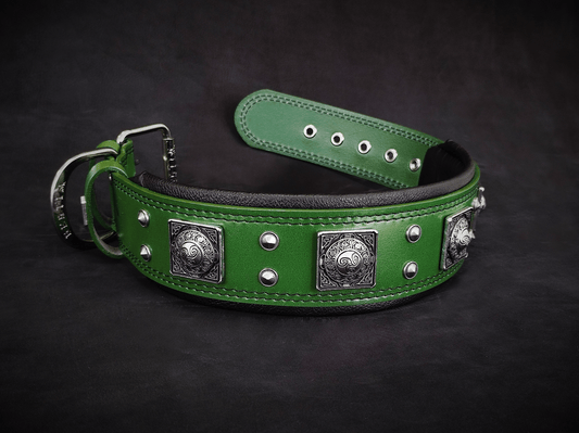 The "Eros" collar 2.5 inch wide Green - Tampa Home & Garden Store