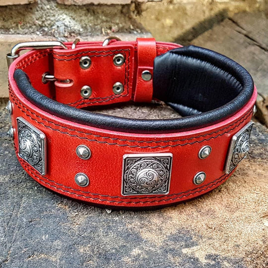 The "Eros" collar 2.5 inch wide RED - Tampa Home & Garden Store