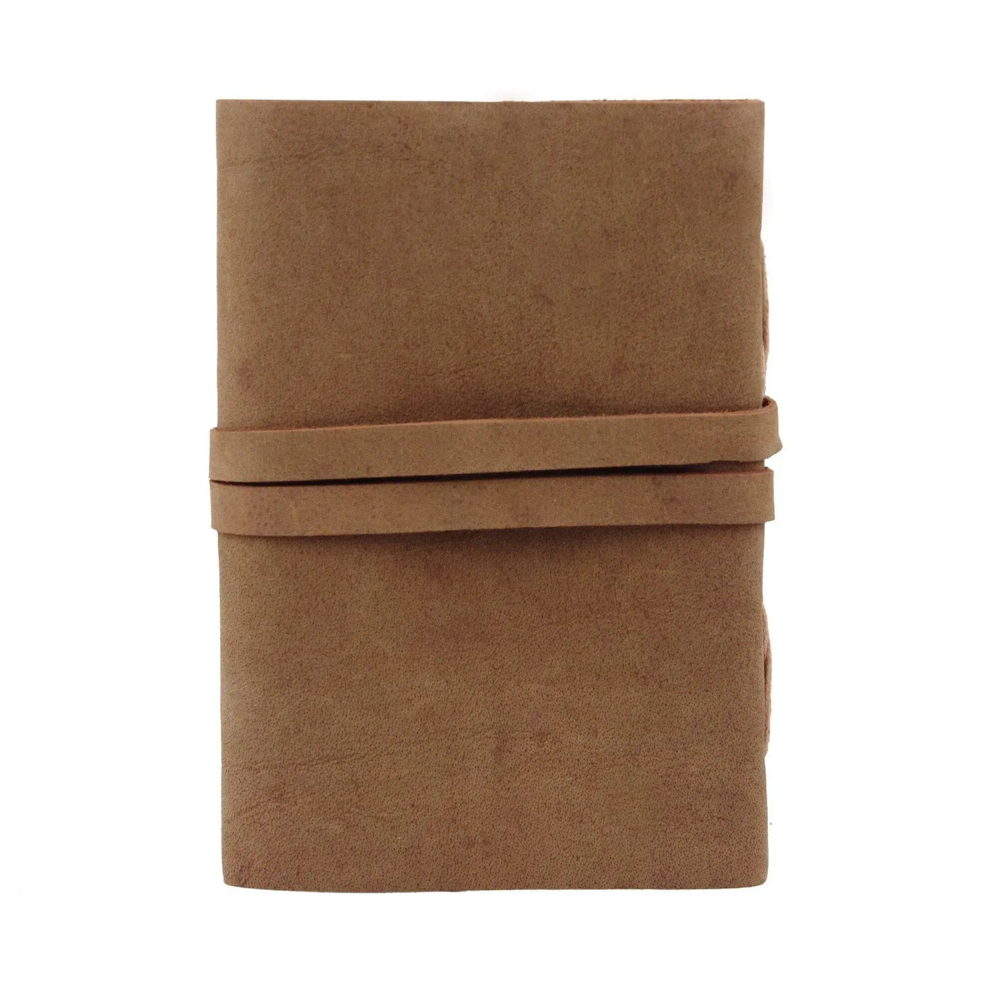 Sapling Buffalo Leather Journal brown with wrap strap on Tampa Home & Garden Store