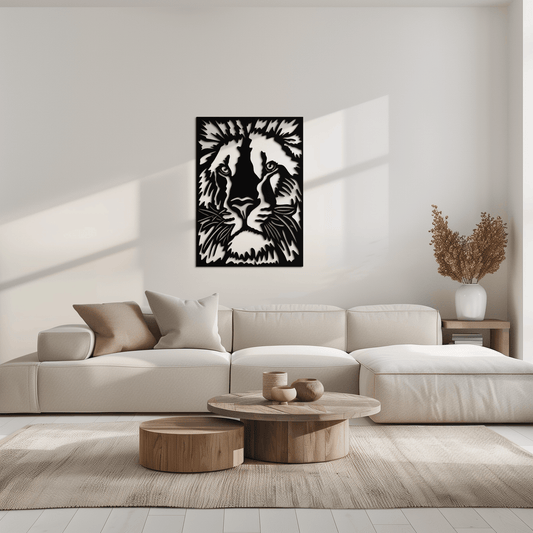 Tiger Face Metal Wall Art - Steel Wall Decor for Home and Office - KAF005 - Tampa Home & Garden Store