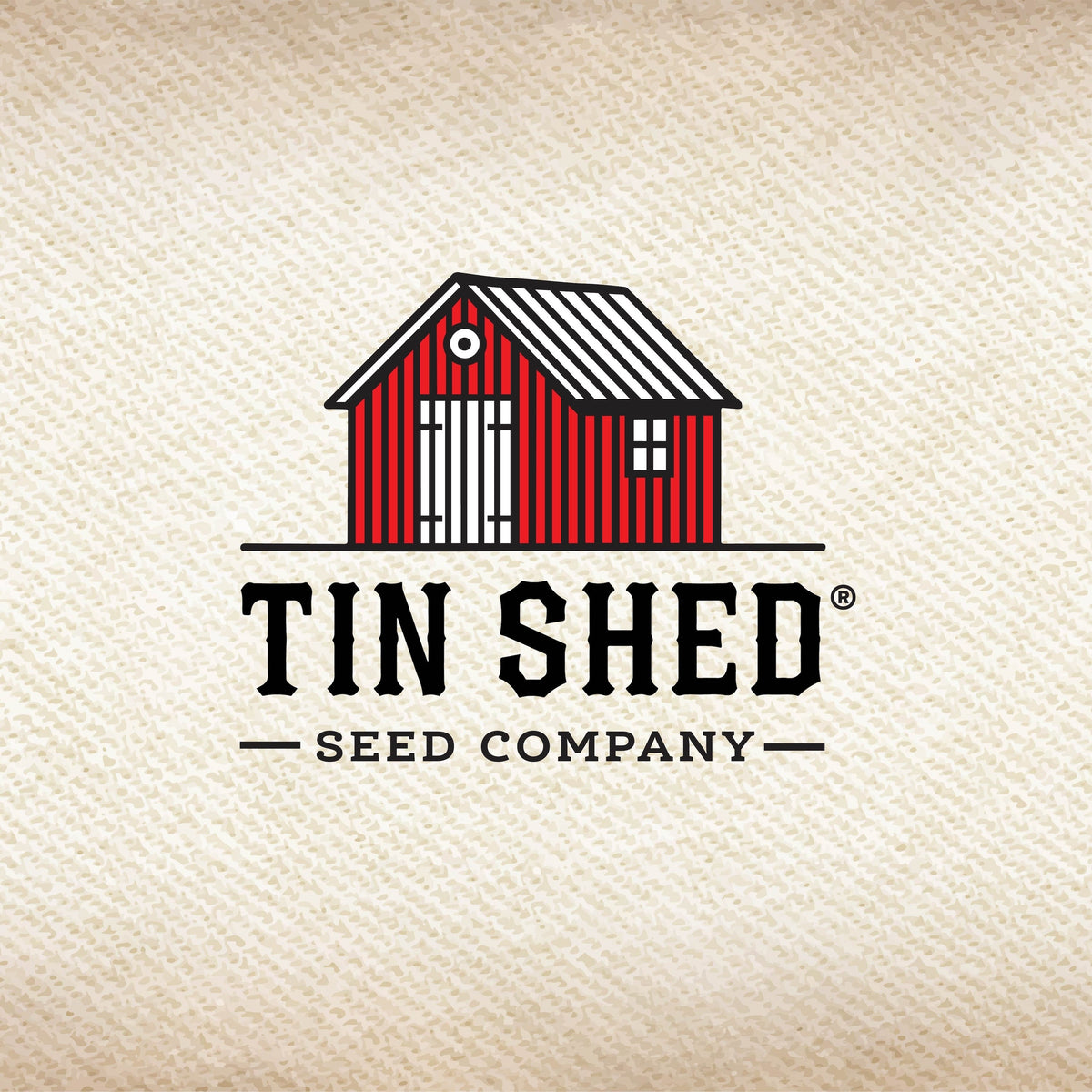 Weed Suppressor Cover Crop Mix - 9 lb seed bag by Tin Shed Seed Company with barn logo on beige bag on Tampa Home & Garden Store
