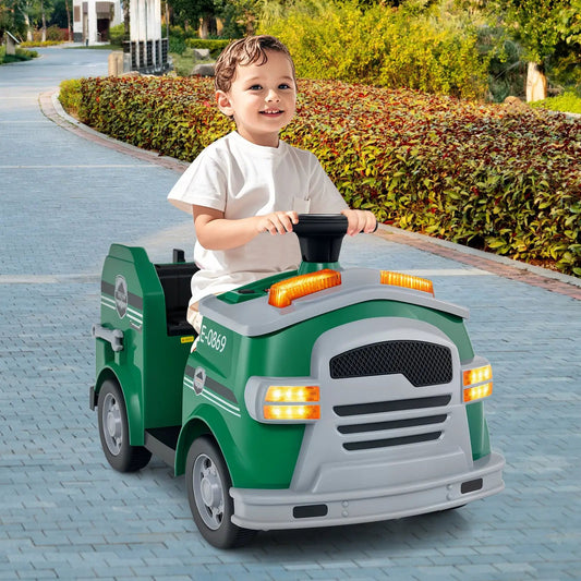 12V Toddler Fire Toy Car with Shovel and Wrench green ride-on DirectDeals toy vehicle on Tampa Home & Garden Store