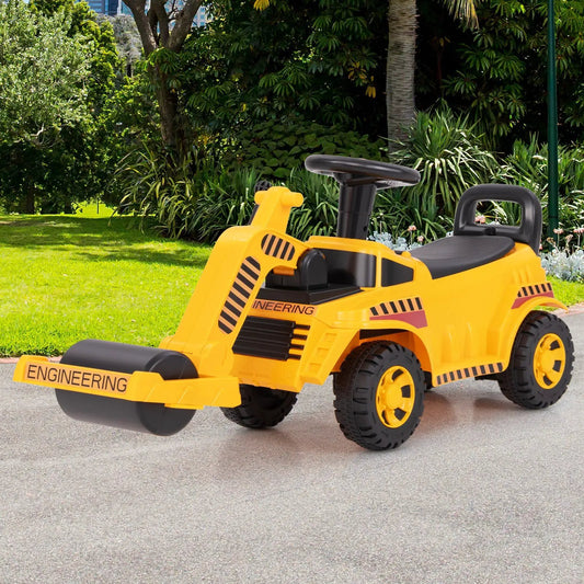 Toddler ride car with roller and storage yellow by DirectDeals, push & pedal vehicle on Tampa Home & Garden Store