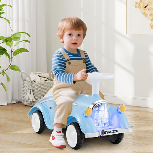 Toddler Ride on Toy Classic Sliding Car with Horn and LED Headlight - Tampa Home & Garden Store