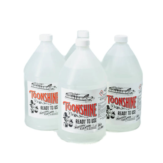 Toonshine ready-to-use pontoon cleaner aluminum brightener by Socar Chemical, three white jugs on Tampa Home & Garden Store