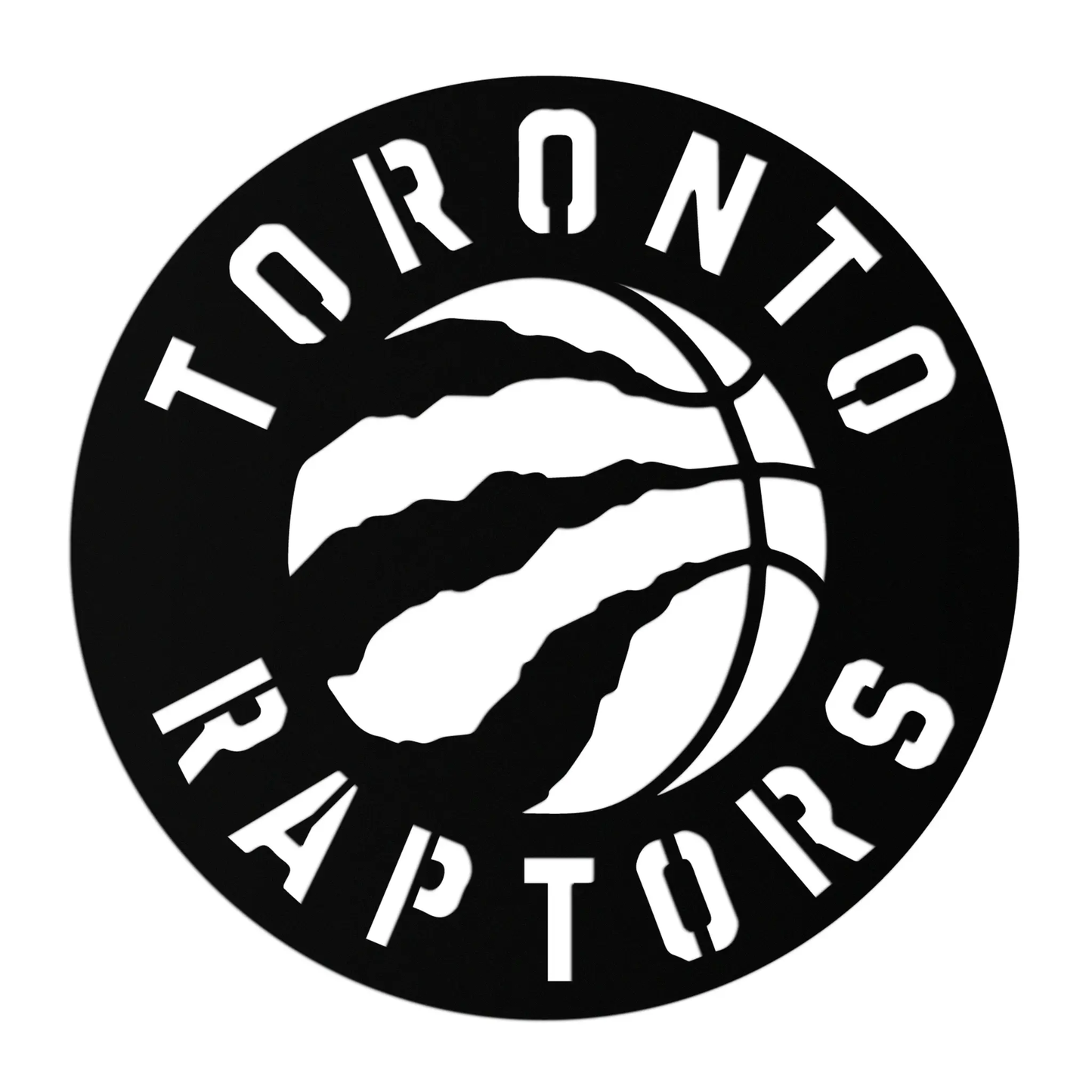 Toronto Raptors logo metal wall art black round modern wall decor Enova Art on Tampa Home & Garden Store