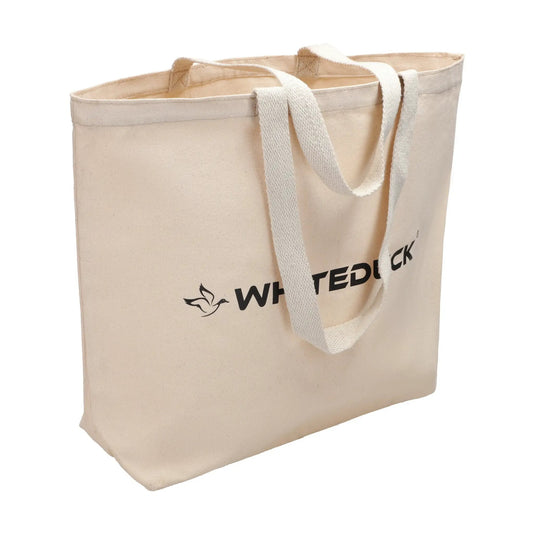 Classic canvas tote natural beige with white webbing handles White Duck Outdoors on Tampa Home & Garden Store
