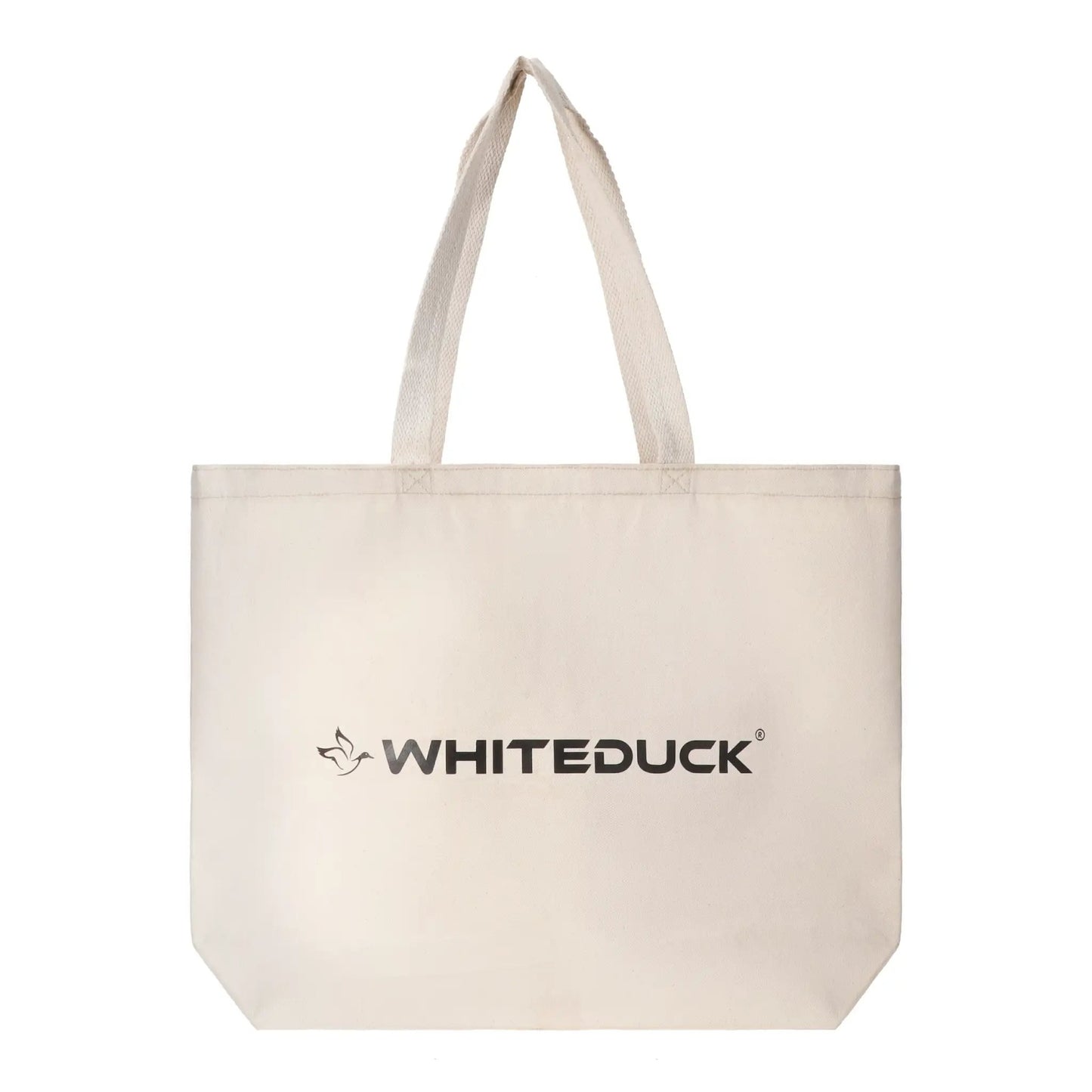 White Duck Outdoors canvas tote bag in natural cream color with double-stitched handles on Tampa Home & Garden Store