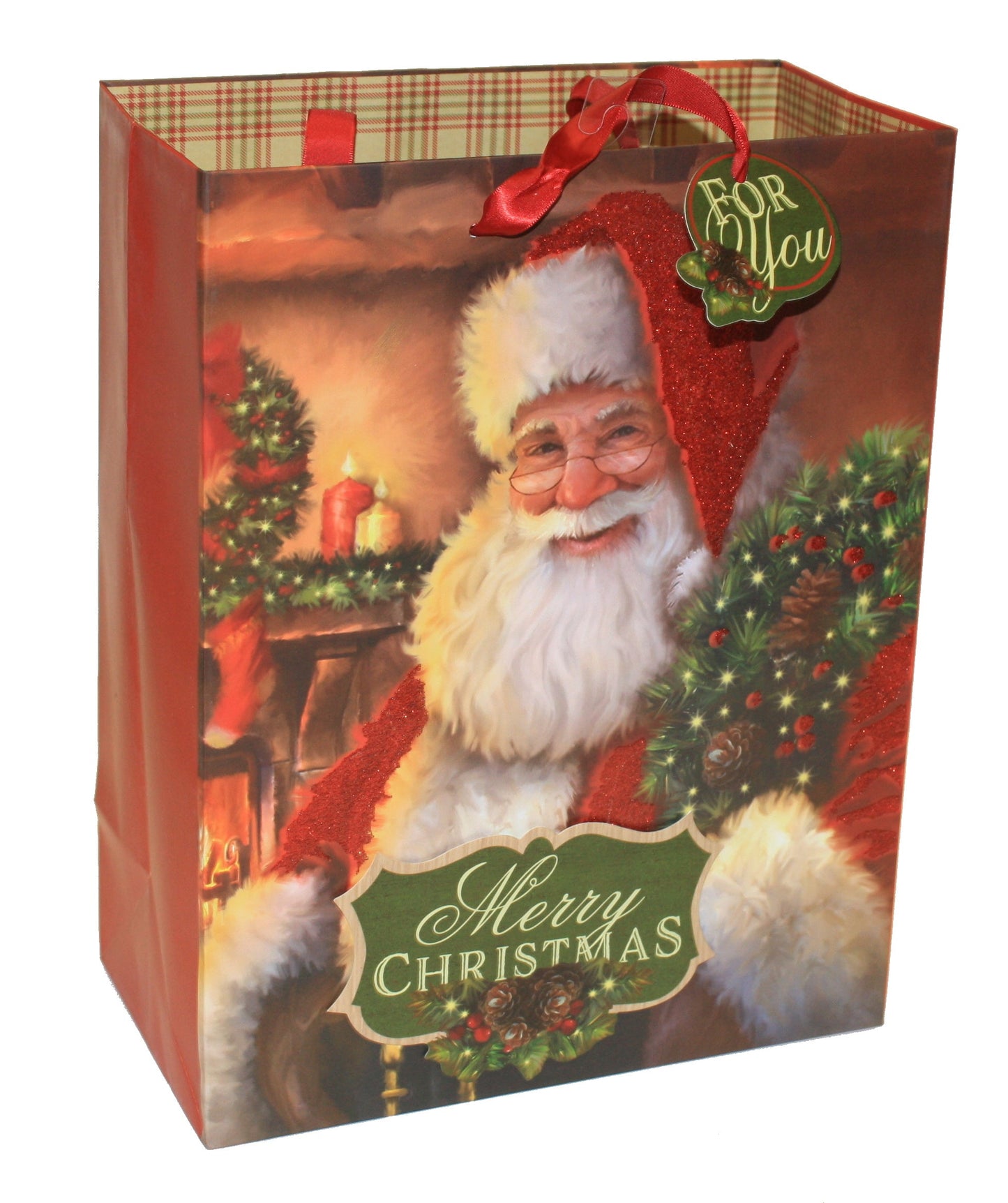 Traditional Large Handmade Gift Bags - Poinsettia - Tampa Home & Garden Store
