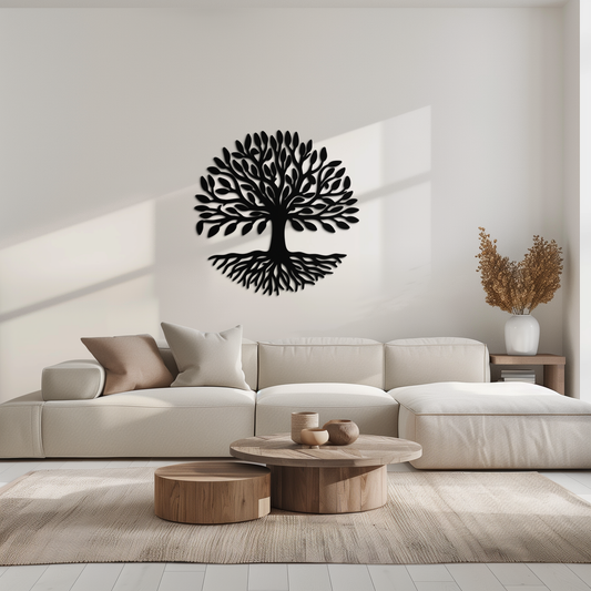 Tree of Life Metal Wall Art - Modern Steel Nature-Inspired Decor - KAF112 - Tampa Home & Garden Store
