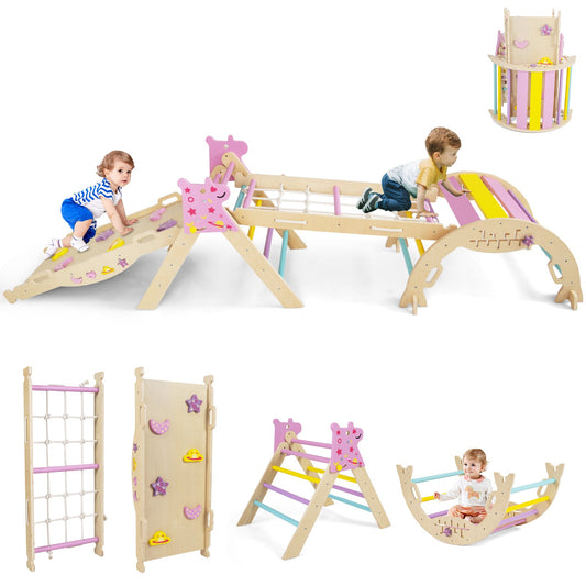 Triangle Set 8-in-1 Foldable Baby Climbing Toys Astronaut/Unicorn Theme - Tampa Home & Garden Store