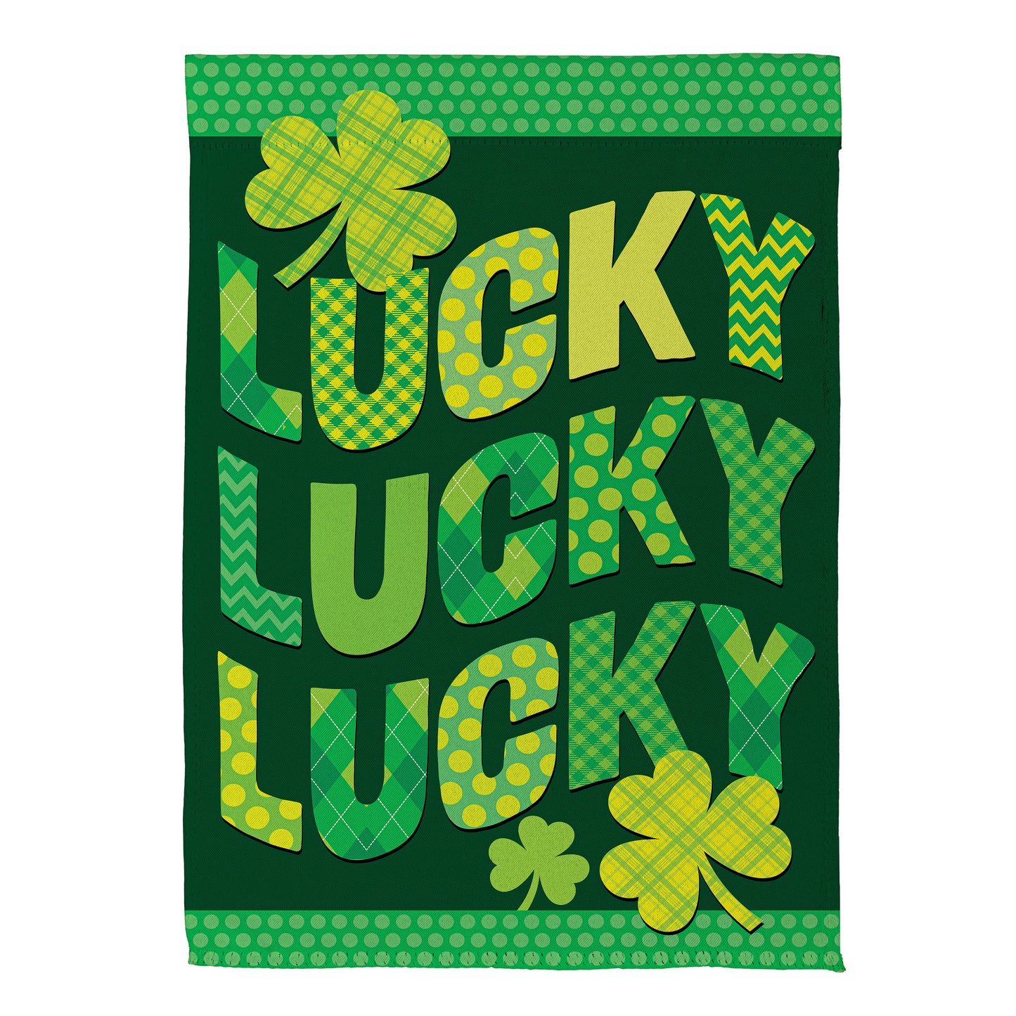 Triple Lucky Suede House Flag - Tampa Home & Garden Store
