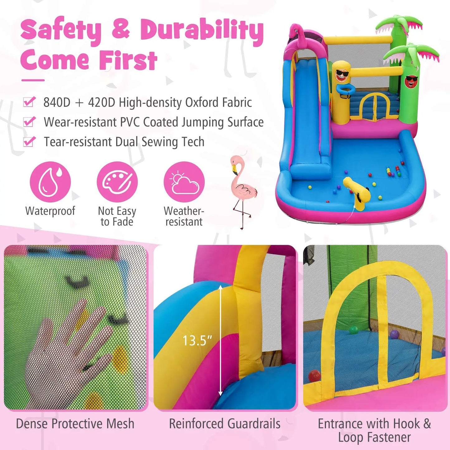 Inflatable Bounce Castle with Water Slide and 735W Blower by DirectDeals on Tampa Home & Garden Store