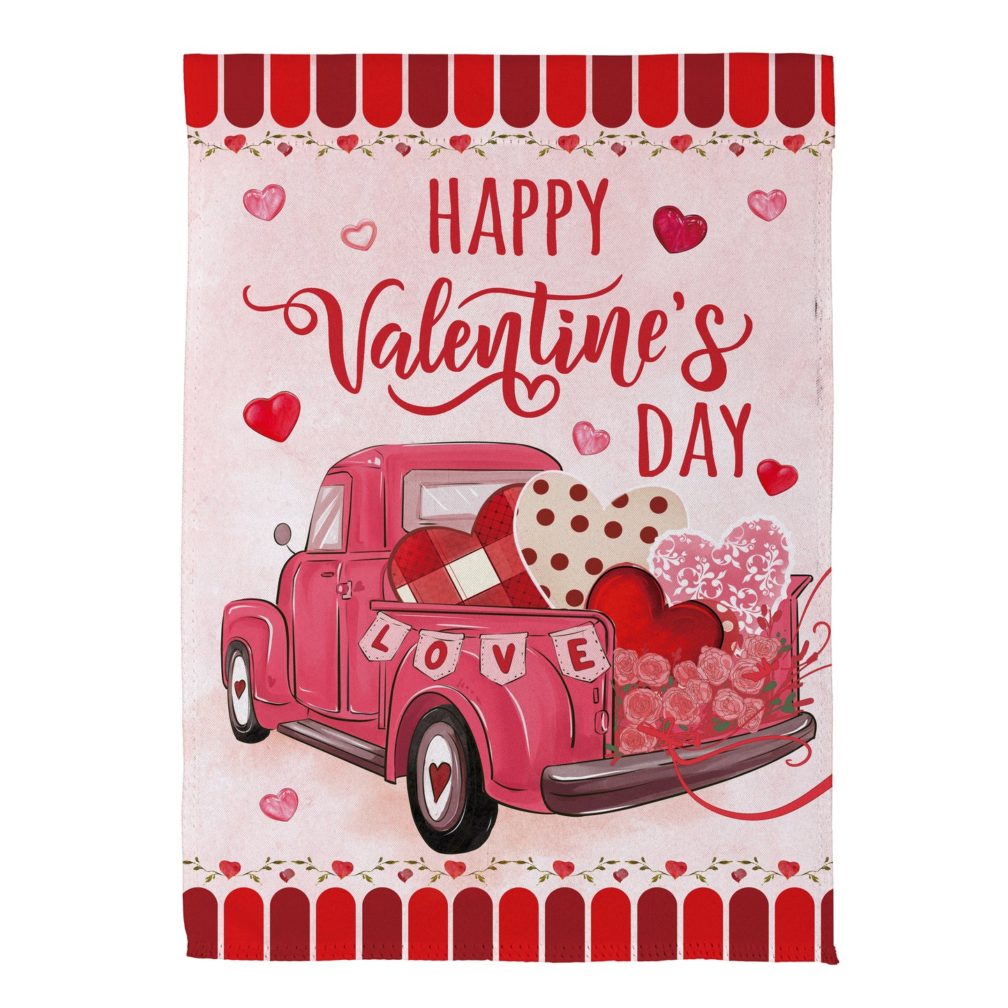 Truck Full Of Love Suede House Flag - Tampa Home & Garden Store