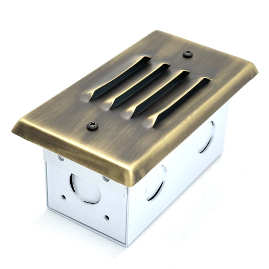 Tulay Outdoor Step Light Solid Brass Louvered Small Low Voltage Landscape Lighting - Tampa Home & Garden Store