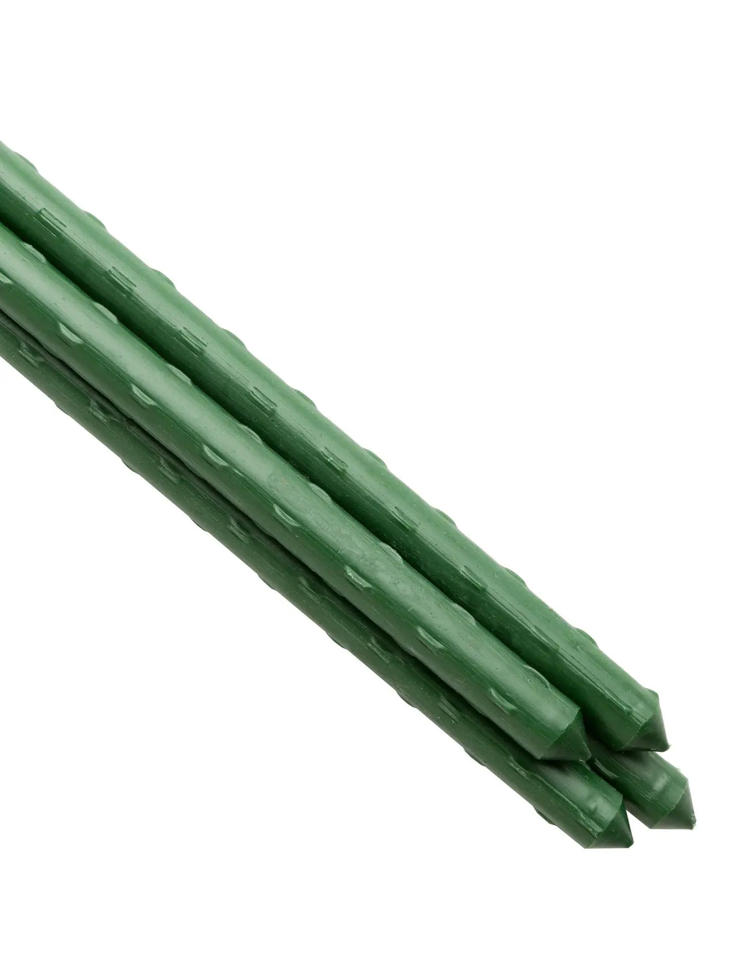 Twenty C-BITE steel garden stakes for vines, green, 7/16 in diameter, pointed tips on Tampa Home & Garden Store