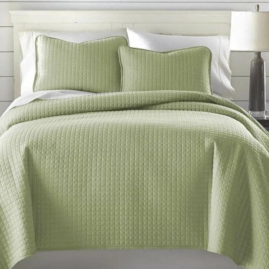 Twin XL Sage Ultra Soft Microfiber Quilt Set with 2 pieces in sage green by HomePacific on Tampa Home & Garden Store