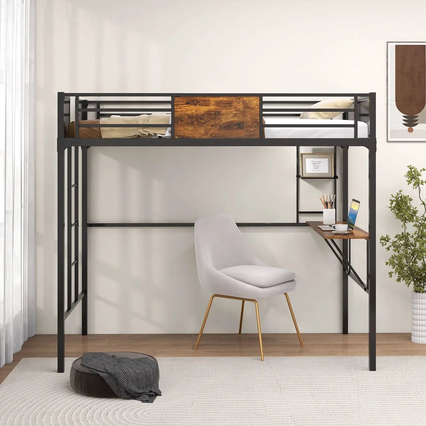 Kids Vanity Set With Chair and Mirror Desk