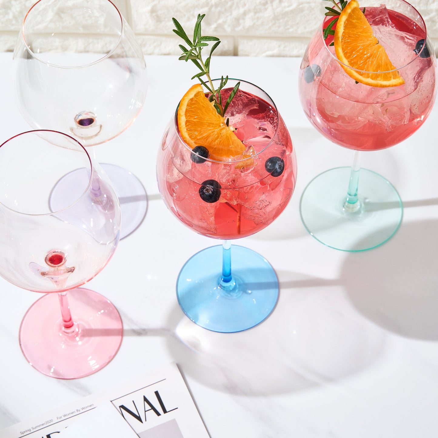 Alba Balloon Stemmed Wine Glasses Set of Four