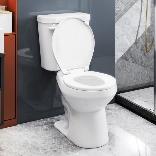 Two-Piece Round Toilet with 17.5 inch ADA Comfort Chair Height Seat - Tampa Home & Garden Store