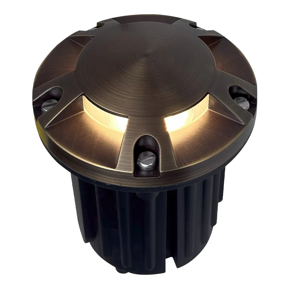 UNB07 Cast Brass Low Voltage Round Multi-Directional LED In-ground Well Light IP65 Waterproof