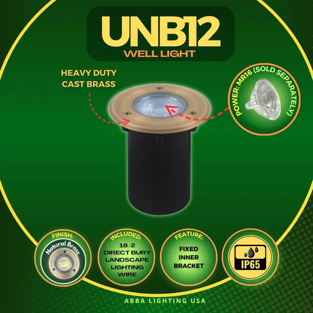 UNB12 Brass Low-Voltage Round LED In-Ground Light by Kings Outdoor Lighting on Tampa Home & Garden Store