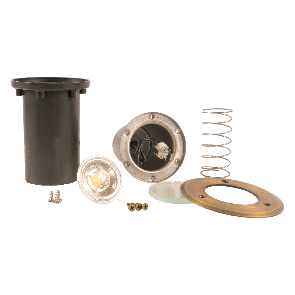 UNB12 Cast Brass Low Voltage Round LED In-ground Well Light IP65 Waterproof - Tampa soil911.com