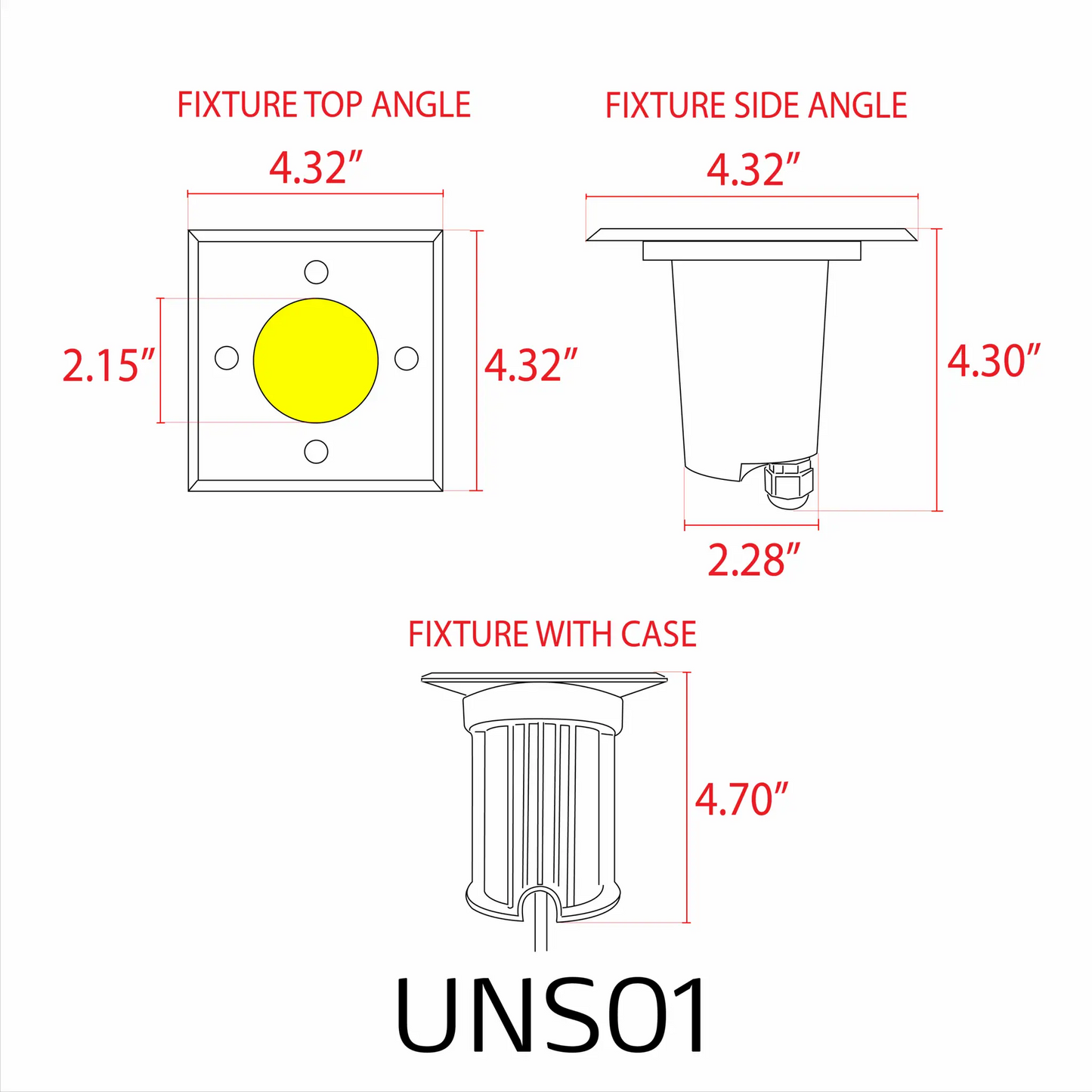 UNS01 Low Voltage LED In-Ground Well Light Square Stainless Steel Landscape Lighting Waterproof - Tampa Home & Garden Store