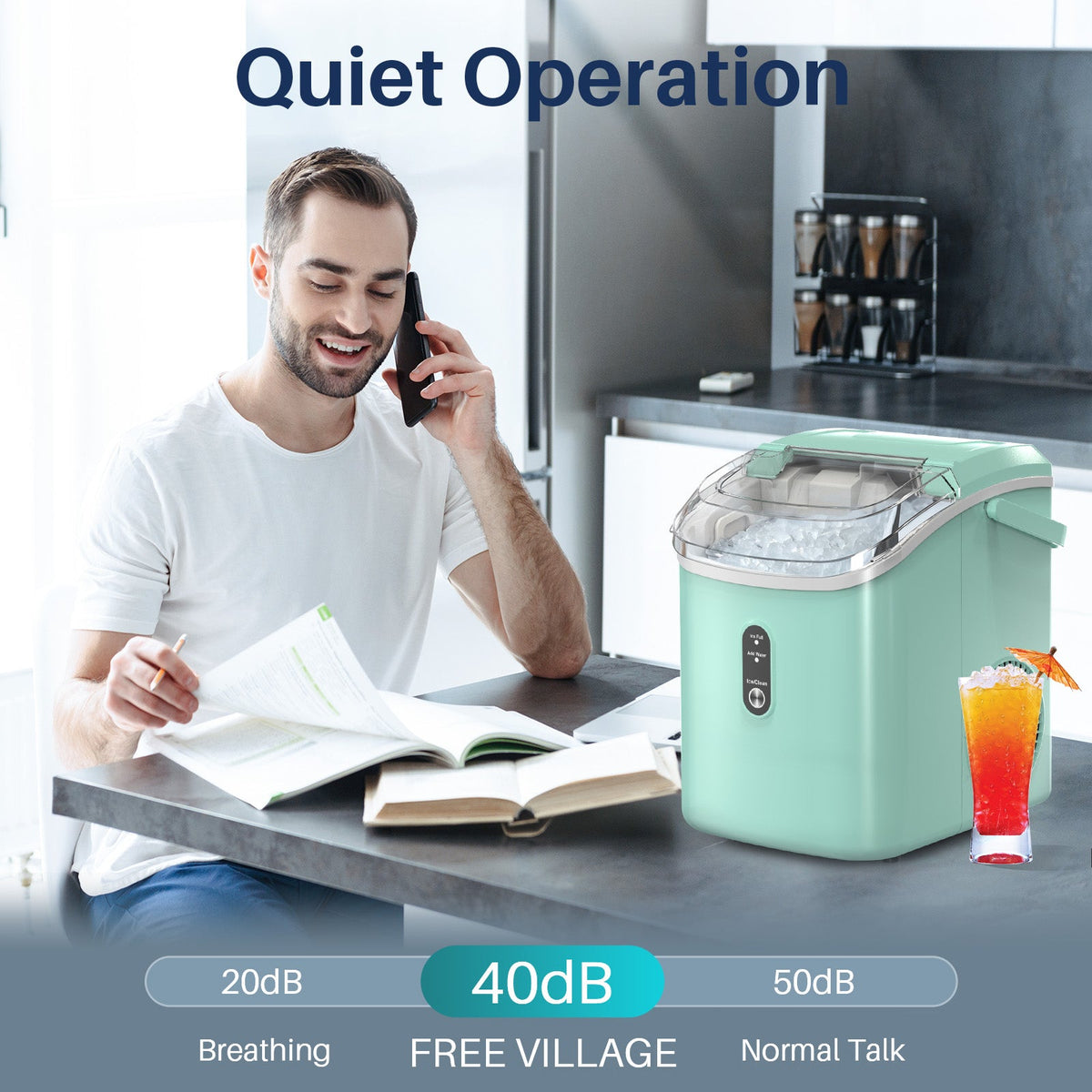 Nugget Ice Maker Countertop Z5815NH for Home Use