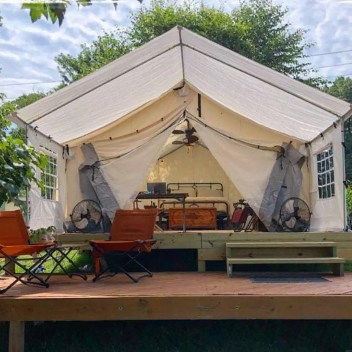 USED - 8'x10' Porch - Canvas Wall Tent - Tampa Home & Garden Store