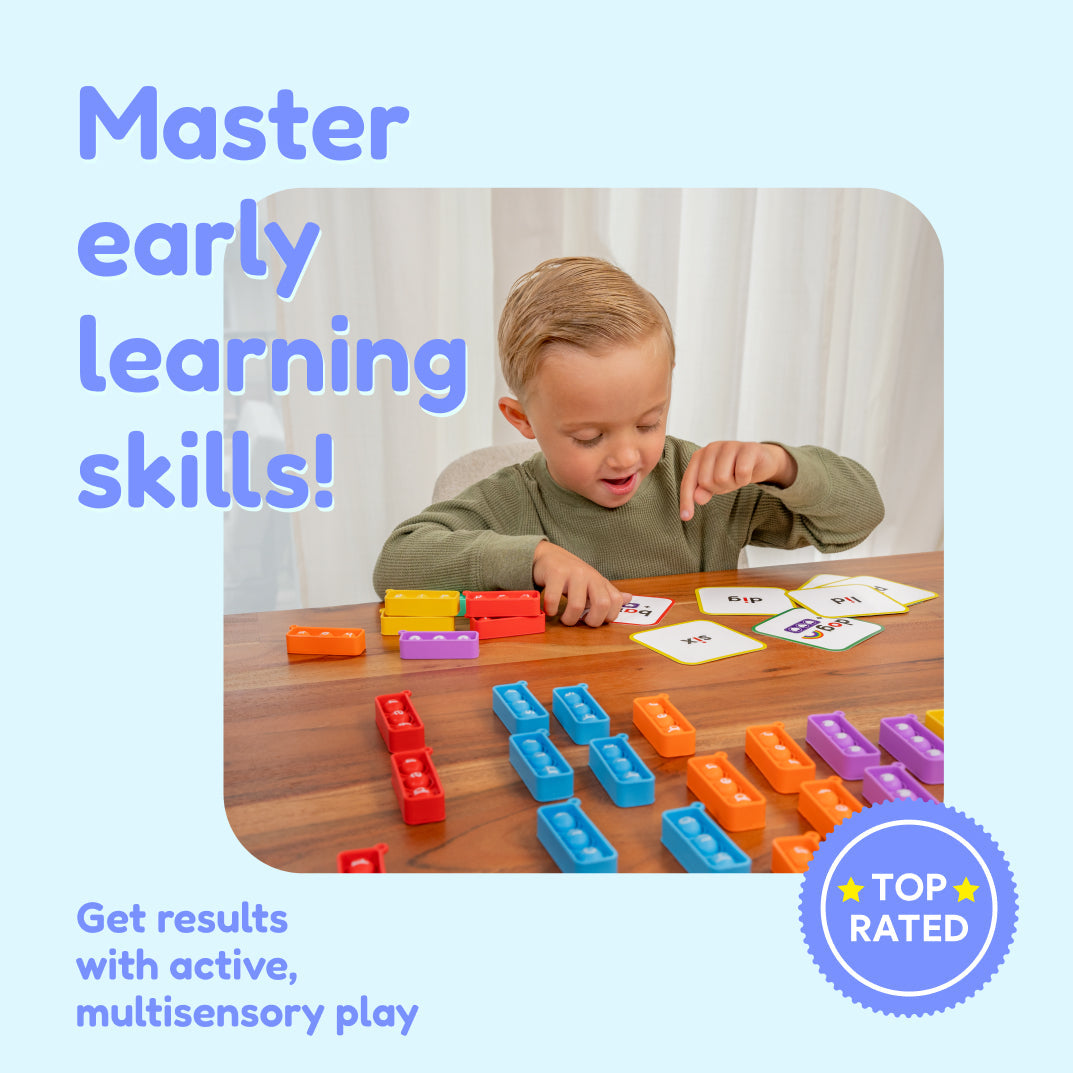 Grade 1 Shark Tank Bundle educational toy by The Fidget Games with colorful blocks and cards on Tampa Home & Garden Store