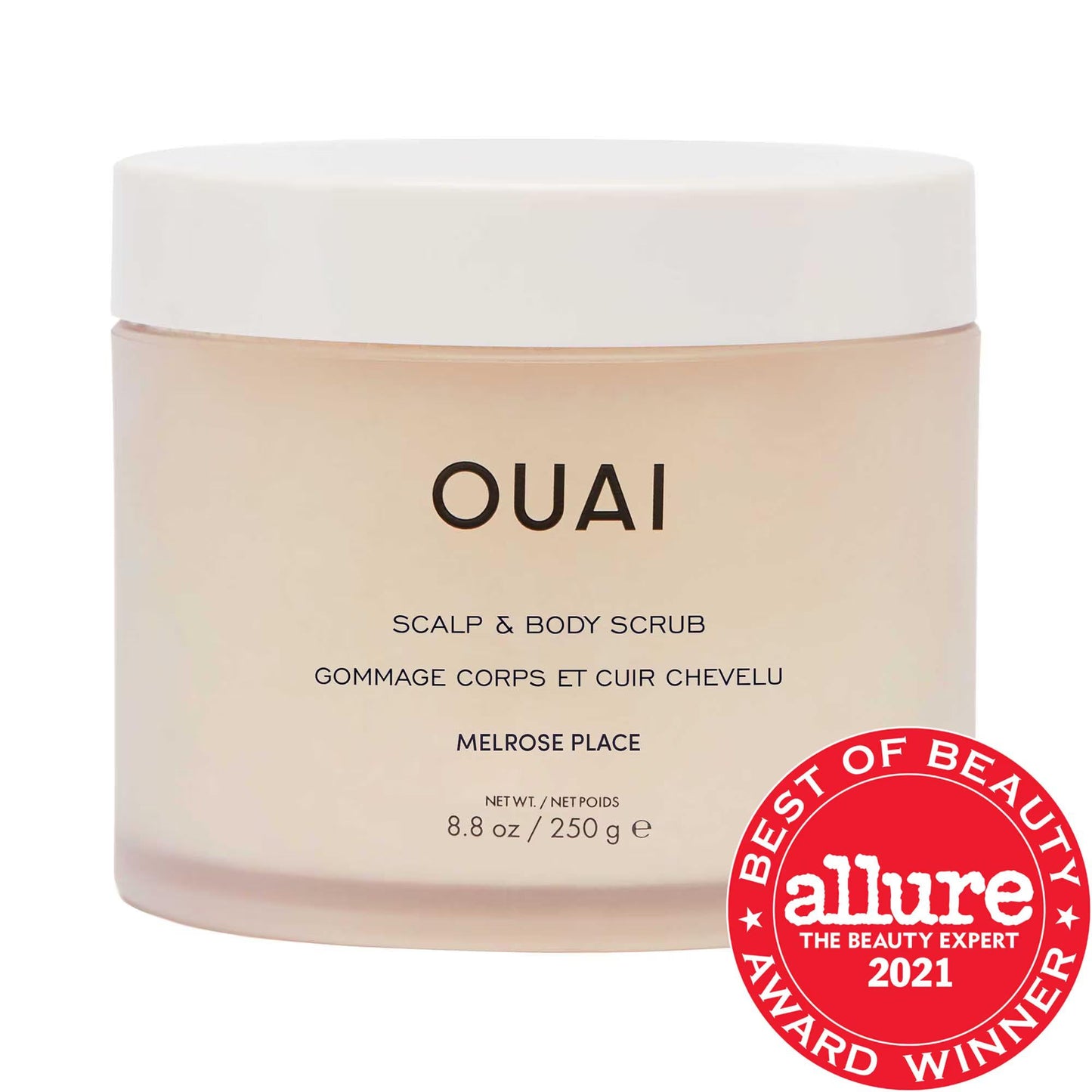 Cleansing scalp & body sugar scrub jar by Beauty Care Bag, Allure badge on Tampa Home & Garden Store