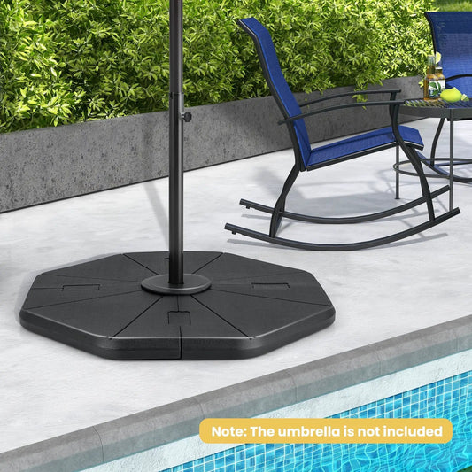 4-Piece Fillable Umbrella Base Stand for Garden Yard Poolside - Tampa Home & Garden Store