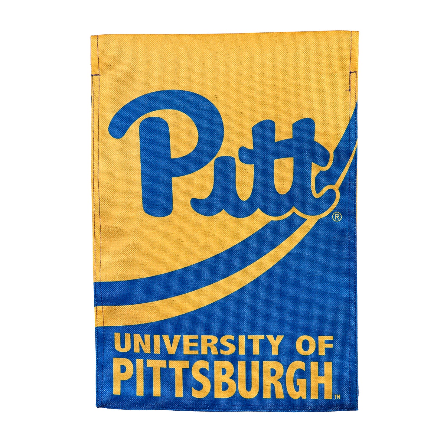 University of Pittsburgh Burlap Flag GDN Size - Tampa Home & Garden Store