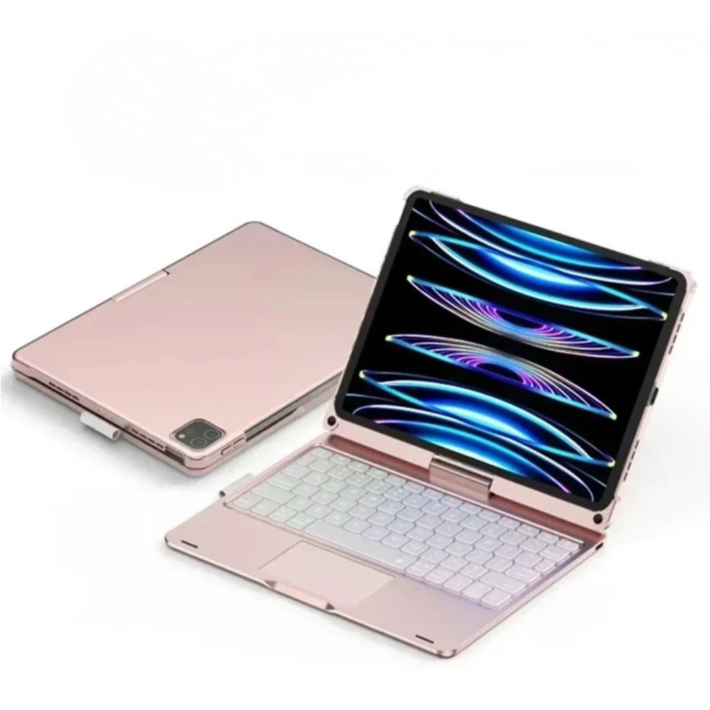 Magic Keyboard Case for iPad 11th Gen & Air, rose gold with built keyboard and protective shell on Tampa Home & Garden Store