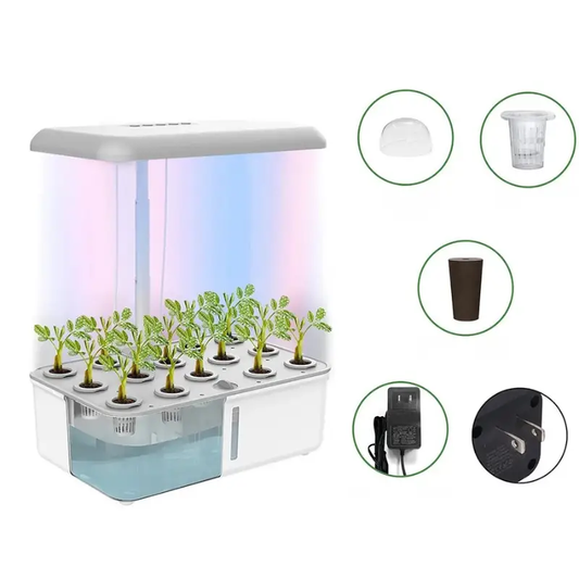 Smart WiFi Hydroponic Growing System for Herbs Moktan Sabai with 9 plant slots and LED light on Tampa Home & Garden Store