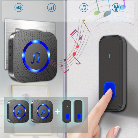 Wireless Doorbell System with 2 Transmitters & 2 Plug-in Receivers, 1000ft Range - Tampa Home & Garden Store