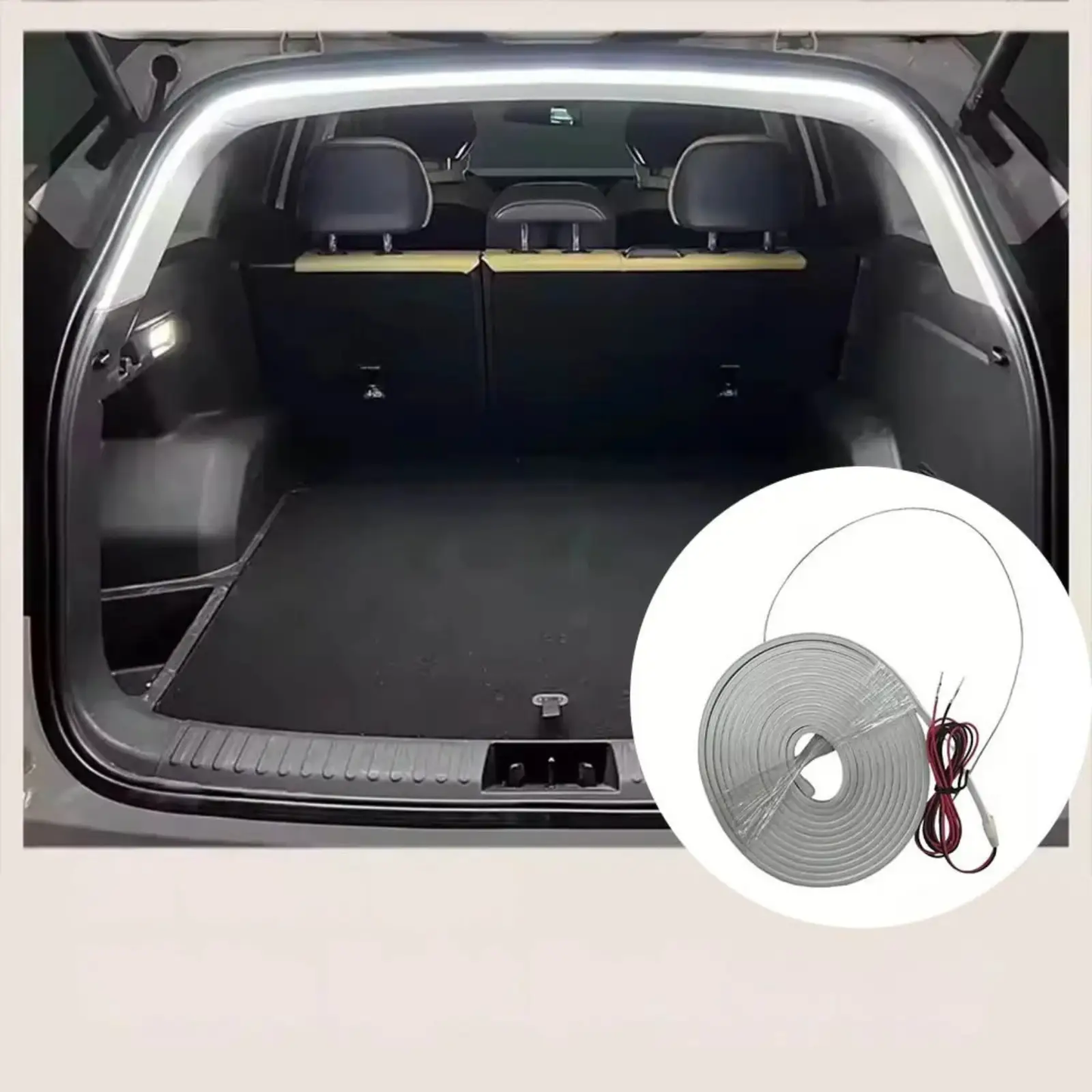 Car trunk LED light strip with auto sensor by Moktan Sabai interior lighting kit on Tampa Home & Garden Store