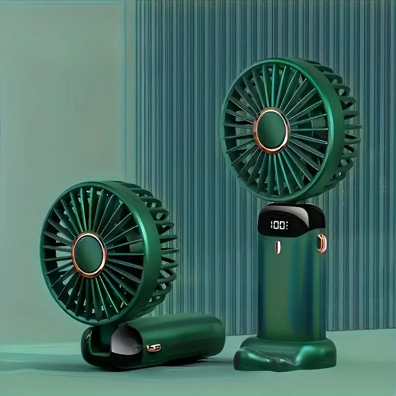 Compact Mini Fans, Moktan Sabai, green USB rechargeable handheld, 6 speeds, 2-pack on Tampa Home & Garden Store