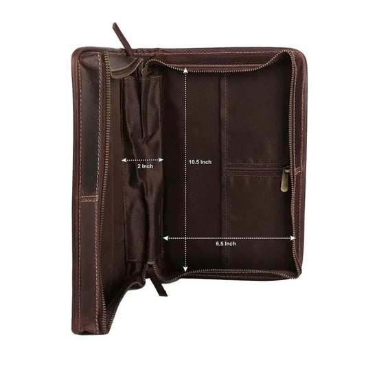 Classic Bible Leather Cover choco brown leather with zipper by Classy Leather Bags on Tampa Home & Garden Store